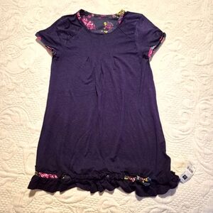 Dunnes girls size 9 years navy short sleeve shirt buttery soft top only NEW